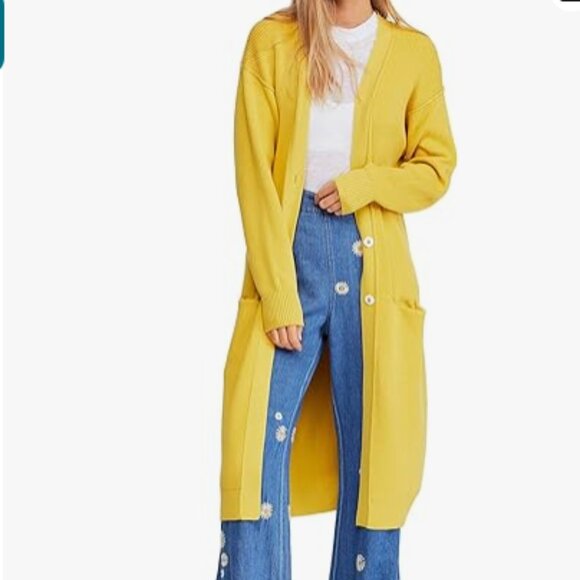 Free People Sweaters - Free People Women's Sweater Run To You Longline Cardigan Small